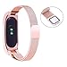 Price comparison product image 🎉PANPANY Milanese Stainless Steel Watch Band Strap + Metal Case Compatible with Xiaomi Mi Band 2 Sports Wrist Watch Strap Satin Metal Strap Quick Release Wristband
