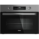 TEKA Compact Multifunction Oven 45x60 cm, 8 Cooking Functions, HydroClean System, Telescopic Guides Plus Extension, Deep Anti