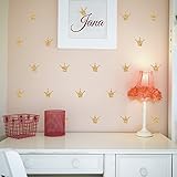 Wandaufkleber Wandtattoo kleine Kronen je 6cm Höhe Wandsticker Sticker Wanddeko Kinderzimmer Badezimmer Fliesen Möbelaufkleber