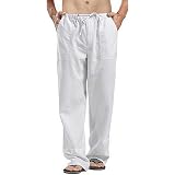 Inlefen Pantaloni da Spiaggia da Uomo Pantaloni da Marinaio Pantaloni da  Lanterna Pantaloni di Lino Casual Tasche Laterali abbinate Comodi Pantaloni  Leggeri Traspiranti : Amazon.it: Abbigliamento