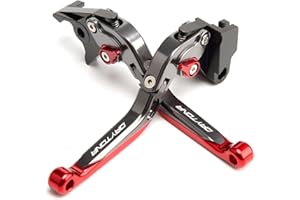 E-SPEEDMTC ESPEEDMTC Pour Triumph DAYTONA 675 2006-2017 CNC modifié alliage d'aluminium 6 étages longueur réglable pliable frein levier d'embrayage accessoires (Rouge)