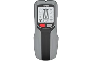 GMHLLES Stud Finder Wall Scanner, 6 In 1 Wall Scanner, Stud Detector, with Lcd Display, Rugged, Lightweight and Portable, Suitable for Wood, Metal and Ac Wire Detection(Gray)