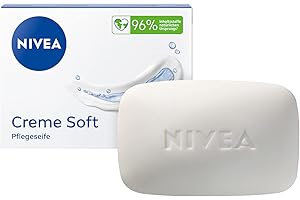 ‎NIVEA MEN NIVEA Creme Soft Pflegeseife, pflegende und feuchtigkeitsspendende Handseife mit Mandel-Öl, feste Seife für eine schonende Reinigung und sanfte Pflege (100 g)
