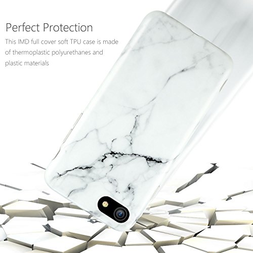 Funda para iphone 7 Plus  Leathlux Premium M  rmol Patr  n Suave Silicona Carcasa Protector Bumper Tapa Flexible TPU Gel Ultra Delgado Cubierta para iPhone 7 Plus 5 5 