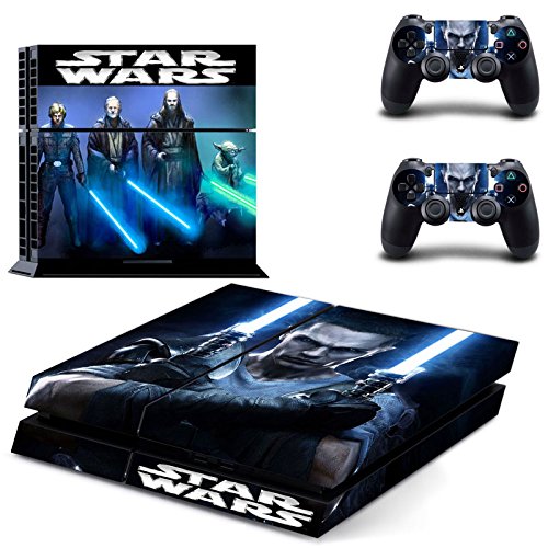 Preisvergleich Produktbild Playstation 4 + 2 Controller Aufkleber Schutzfolie Set - Star Wars (9) / PS4
