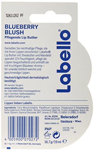 Labello Lippenpflege Lip Butter Blueberry Blush, 1er Pack (1 x 16.7g) - 2