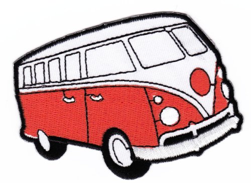 Aufnäher Bügelbild Aufbügler Iron on Patches Applikation VW Bus Bulli groß