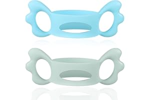 ‎ZKGYUS ZKGYUS 2Pack Babyflaschen Griffe, Flaschengriff Halter, Baby Flaschengriffe Silikon, Weithals Babyflaschengriffe, Baby Silikon Flaschengriffe für Baby Kleinhand Greifdesign, Außendurchmesser über 6 cm