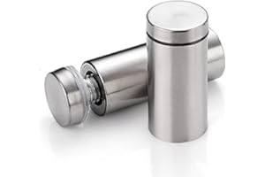 JNBGTU 28Pack Stainless Steel Standoff Fixings, 12x25mm Sign Stand Off Screws Wall Mount Fixings Bolts for Billboards, Picture Frames, Glass Posters Signs Displays Holder