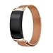 Produktbild SYY  Samsung Gear Fit2 Pro  Edelstahl Bügel,Kratzfest Wasserdicht Milanese Magnetic Loop Herren Damen Armband für Samsung Gear Fit2 Pro (Rotgold)