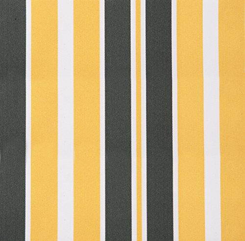 Yellow and Grey Stripe Polyester Cover for 2m x 1.5m Awning includes Valance
