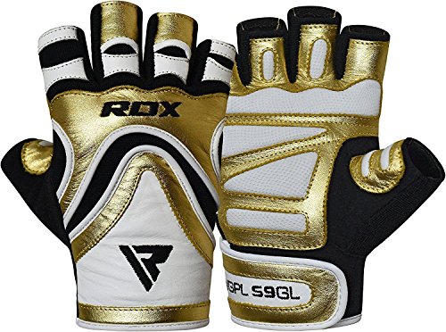 RDX Fitness Handschuhe Trainingshandschuhe Handgelenkschutz Crossfit Sporthandschuhe Rindsleder Gewichtheben workout krafttraining Bodybuilding Gym Gloves - 7