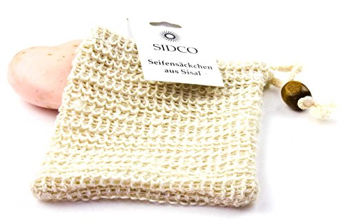 SIDCO ® 1 x Seifennetz Sisal Öko Seifensäckchen Bio natürlich abbaubar Peeling Effekt - 3