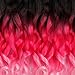 Neverland Beauty 55cm One Piece Clip in Triple Ombre Three Tone Synthetic Curly Wavy Hair Extensions Brown Black to Rose Red to Pink