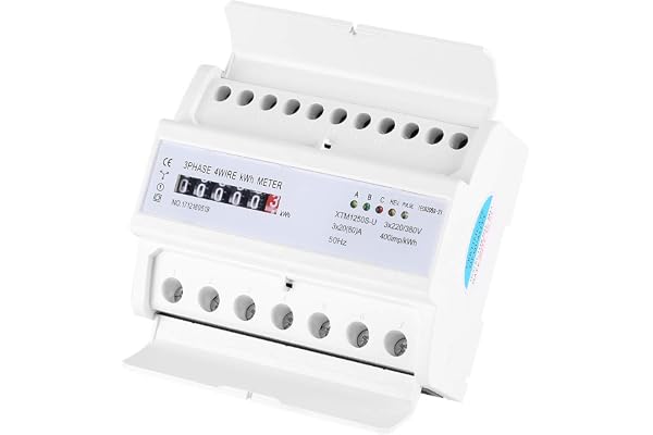 XTM1250S-U Compteur de KWh 220V Compteur d'Energie Electrique Triphasé à 4 Fils pour Ecran LCD 20 (80)