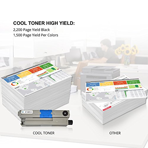 Cool Toner kompatibel Toner fuer OKI 301 C301 C301dn C321 C321dn, MC332dn MC342dn MC342dnw MC342w MC342dw, kompatibel 44973536 44973535 44973534 44973533 - 6