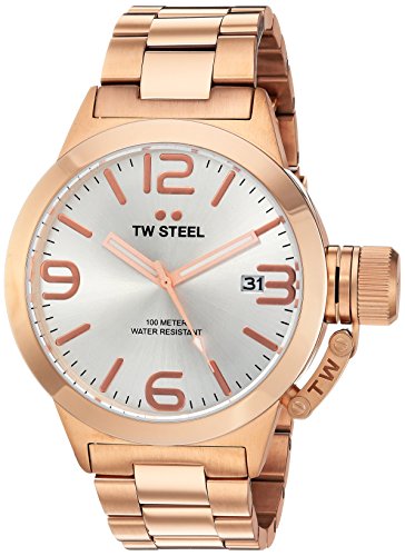 TW Steel Reloj Análogo clásico para Unisex de Cuarzo con Correa en Acero Inoxidable CB161