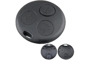 Heart Horse Guscio Chiave Smart 3 Tasti Ricambio Telecomando Auto per Smart Fortwo 450 Roadster, Crossblade, City, Coupe, City Cabrio Custodia Cover (Senza Lama)