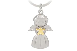 GZXYA Porte-clés ange gardien porte-bonheur avec pendentif en forme d'ange avec cœur pour examens ou voiture, convient comme cadeau pour femme, petite amie, collègues, D 1275