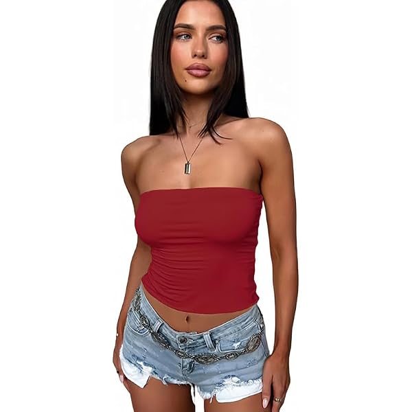 Bandeau Top Ruché Sans Manches - Femme Grande Taille 42-46 - Viscose Élastique - WearAll