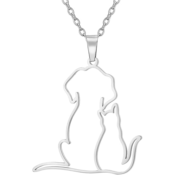 VONALA Collana per cani da bambina in argento Sterling con ciondolo a forma di cane e ragazza, regalo di compleanno, per figlia e nipote, Argento sterling