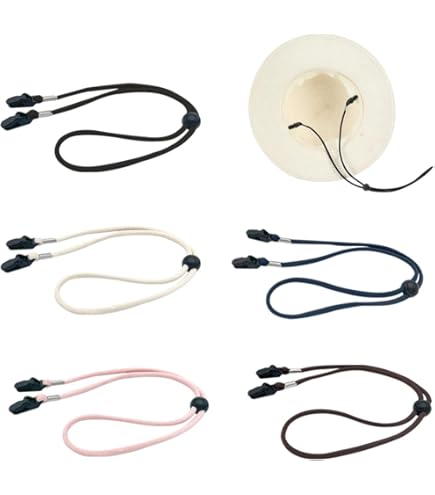 2-Pack Windproof Hat Straps - Adjustable Chin Cords With Clips For All Hat Types