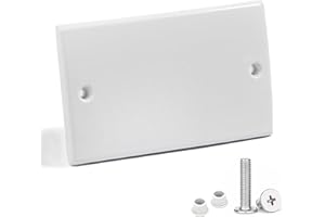 INNOVESS 2 Gang Electrical Blanking Plate, Socket Blanking Plate with Screws, ABS Plug Socket Covers UK, Back Box Electric Box Cover, Light Switch Cover Plates for Home, Office, Public Areas(White)