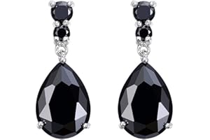 Winwinfly Ladies Multicolor Rhinestone Teardrop Dangle Earrings Jewelry for Women