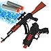 Produktbild DNA Leisure 2018 Gelsoft Set! 2 X Kanonen Kinder & Erwachsene 2-in-1 Schießen Gel Wasser Kristall Bullet und Schaumstoff Dart Spielzeug Ak47 Gewehr Pistole mit Alien Blaster Style Sidearm Sauger
