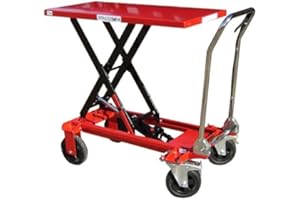 LIFT MATE LiftMate Mobile Scissor Lift Table, Scissor Lift Platform Trolley, Hydraulic Lift Table Cart (200 kg)
