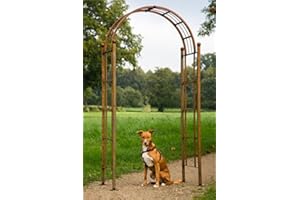 KUHEIGA Rosenbogen Metall Breite: ca. 105 cm Rost Rankbogen