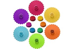 SUNSK Coperchi per Tazza in Silicone Tappi Bottiglie Birra Riutilizzabile Antipolvere Eco Friendly Cup Copri 12 Pezzi