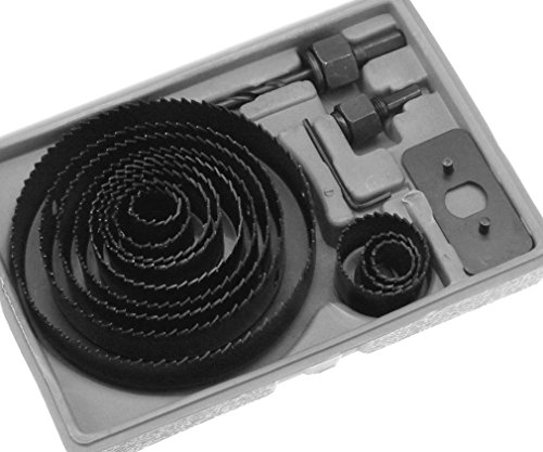 Neu 16tlg Lochsäge 19-127MM Dosenbohrer Bohrkranz Set - 2