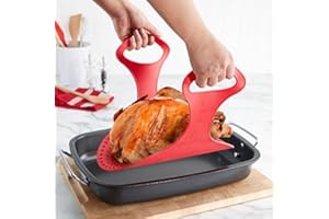 SOHLER BY EUROTRADE W Gr8 Home Reusable Non Stick Silicone Chicken Turkey Meat Lifter Mat Roast Ham Kitchen Tool Gadget