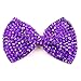 Bride Boutique Large Crystal Bow Diamante Encrusted Hair Clip Grip Fascinator Wedding Prom (Purple)
