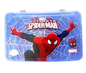 MIGGLO Kids Marvel Spiderman High-Gloss Portable Plastic Joyo Desk Multi Purpose Compact Foldable Table Desk with Side Storage (Light Blue)