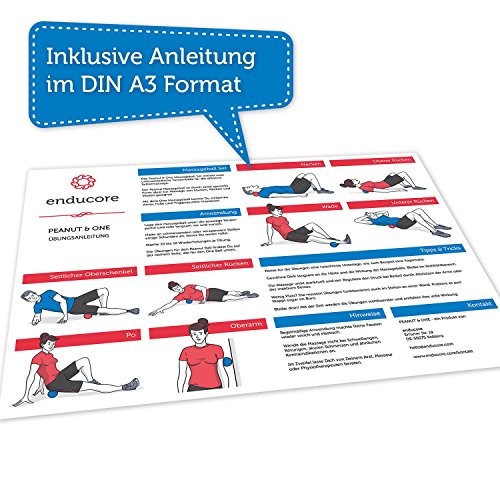 Massageball-Set – Duoball Faszienrolle und Faszienball inkl. Start-Guide – für wirkungsvolle Selbstmassage, Faszientraining und punktuelle Schmerzbehandlung – 8 cm – von enducore - 6