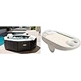 Intex 86IN X86IN X28IN Purespa Jet And Bubble Deluxe Set, Inflated size: 218cm x 218cm x 71cm (28462BS) & Spa Tray With Light