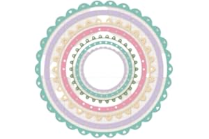 Craftelier - Set di fustelle essenziali per scrapbooking e creazioni artigianali | Forma di cerchi creativi - Diametro approssimativo tra 4,9 cm e 14,6 cm