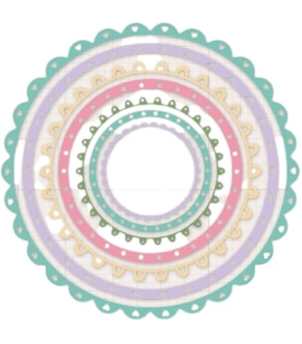 Stanzschablone Für Scrapbooking – Ovale & Gewellte Rahmenformen, 1 Set Aus Karbonstahl