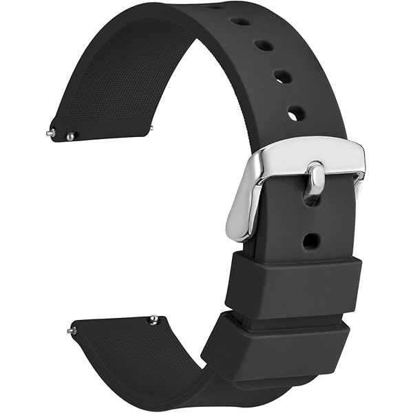 Bracelet De Montre En Silicone Blanc - Largeur 16mm, Déverrouillage Rapide, Marque Uxcell