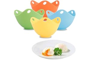 ZDK-C8 Pocheuse à œufs avec fond plat en silicone pour œufs pochés au micro-ondes, casserole instantanée, ustensiles de cuisine