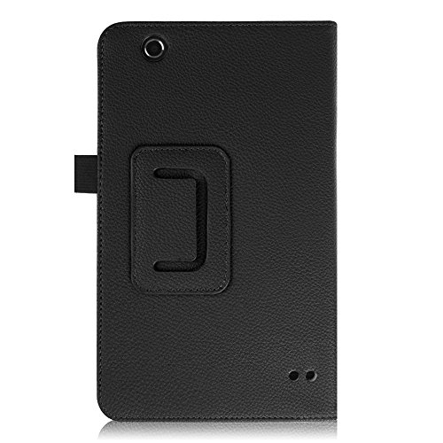 Fintie Odys Syno 8 Hülle Case – Slim Fit Folio Kunstleder Schutzhülle Cover Tasche mit Ständerfunktion und Stylus-Halterung für Odys Syno 20,3 cm (8 Zoll) Tablet-PC, Schwarz - 8