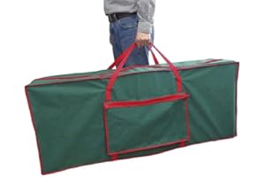 OPTIMAL PRODUCTS XMAS Tree Storage Bag For Christmas Tree Decoration Upto 9 Feet Tree Zip Up Bag Heavy Duty XMAS Gift Christmas Tree Storage Bag Fabric Decor Holiday Store Bags (Large)