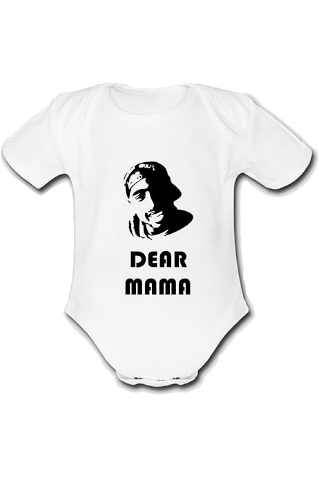 TUPAC SHAKUR 2PAC DEAR MAMA Personalised Unique Baby Vest Baby Grow  Babygrow Cute Novelty Boys Girls Unisex Funny : Amazon.co.uk: Fashion
