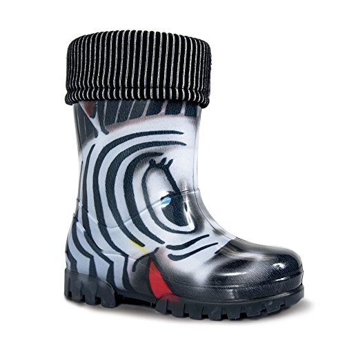 demar. Kinder Gummistiefel gefüttert Twister LUX (32/33, Zebra)