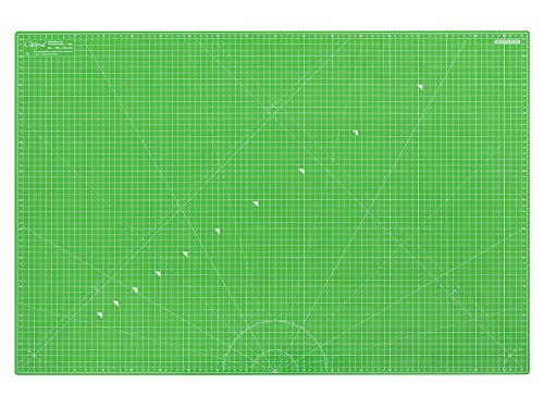 Lialina   Base de corte con superficie auto regenerativa  tama  o A1 90 x 60 cm  bicolor Verde y Azul claro