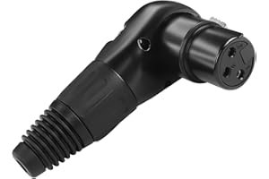 QIANRENON Adattatore per microfono XLR regolabile a 90°, adattatore per saldatura, 3 pin, presa XLR ad angolo retto, connettore per saldatura 5 posizioni, multi-angolo regolabile, XLR, per