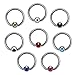 Produktbild Xinmeitezhubao Clip Kugel Nasenring, Nasenseptum, Ohr Nägel Ohrknochen Nagel Ring Universal Ring Piercing Schmuck,Color