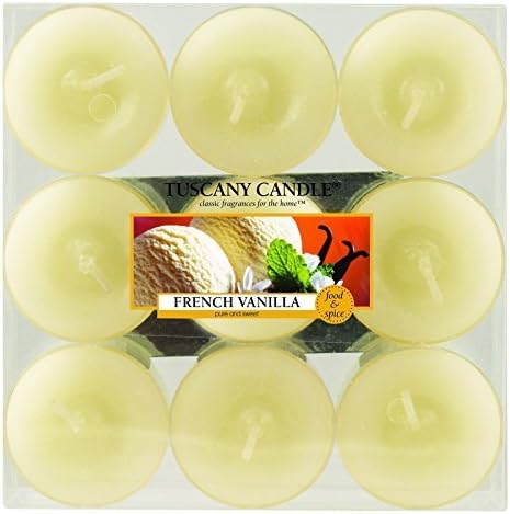 Langley Empire Candle Tuscany Tealights, Scented, French Vanilla, 9-Pack by Langley Empire Candle